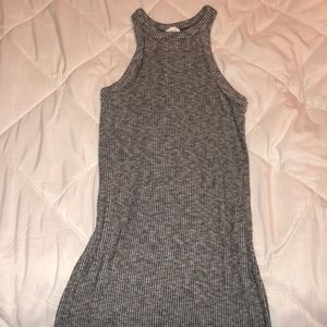 dark grey skin tight mini dress